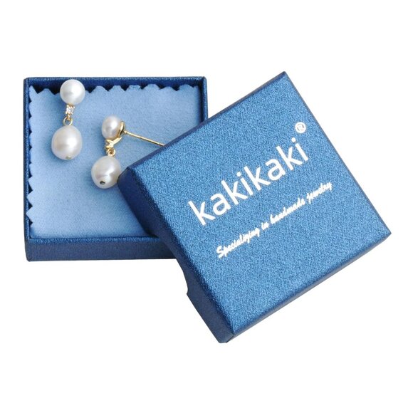 Women's Handmade Freshwater Cultured Baroque Pearl Dangling Drop White Earring - Picture 7 of 7